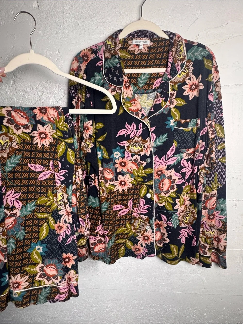 Johnny Was THE CARLY PJ SET XXL Pajama Pants and long sleeve Floral Boho